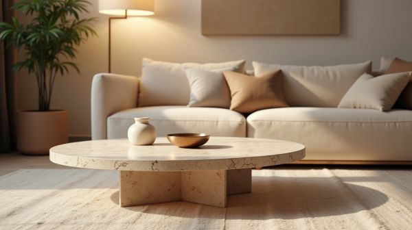 Découvrez les tables basses en travertin pour sublimer votre salon